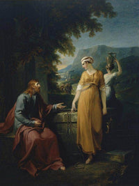 Christ And The Woman Of Samaria By William Hamilton Fine Art Print