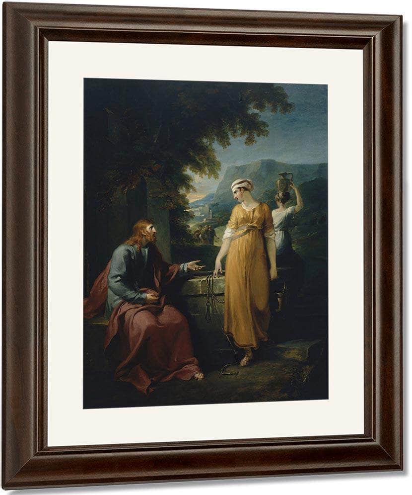 Christ And The Woman Of Samaria By William Hamilton Fine Art Print