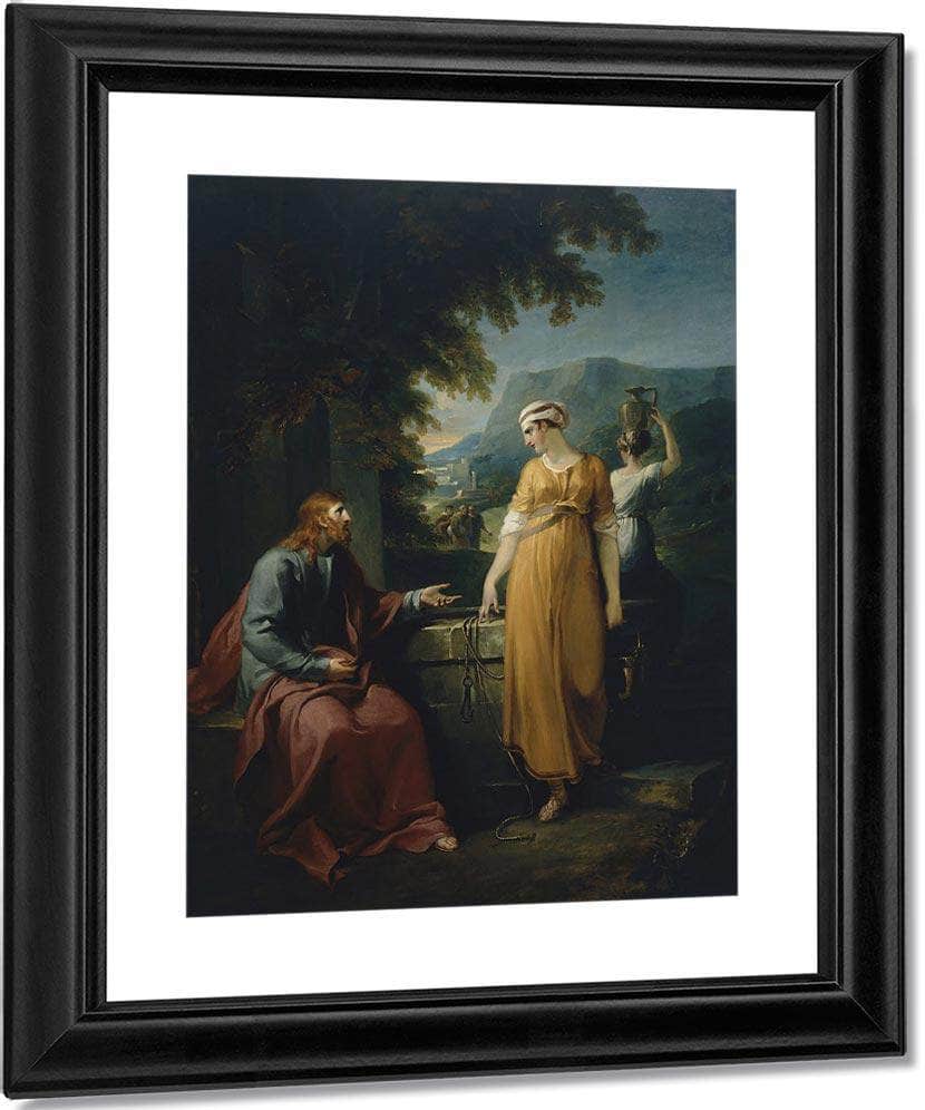 Christ And The Woman Of Samaria By William Hamilton Fine Art Print