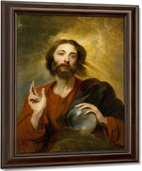 Christ As Salvator Mundi By Anthony Van Dyck Fine Art Print