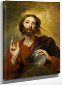 Christ As Salvator Mundi By Anthony Van Dyck Fine Art Print