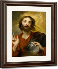 Christ As Salvator Mundi By Anthony Van Dyck Fine Art Print