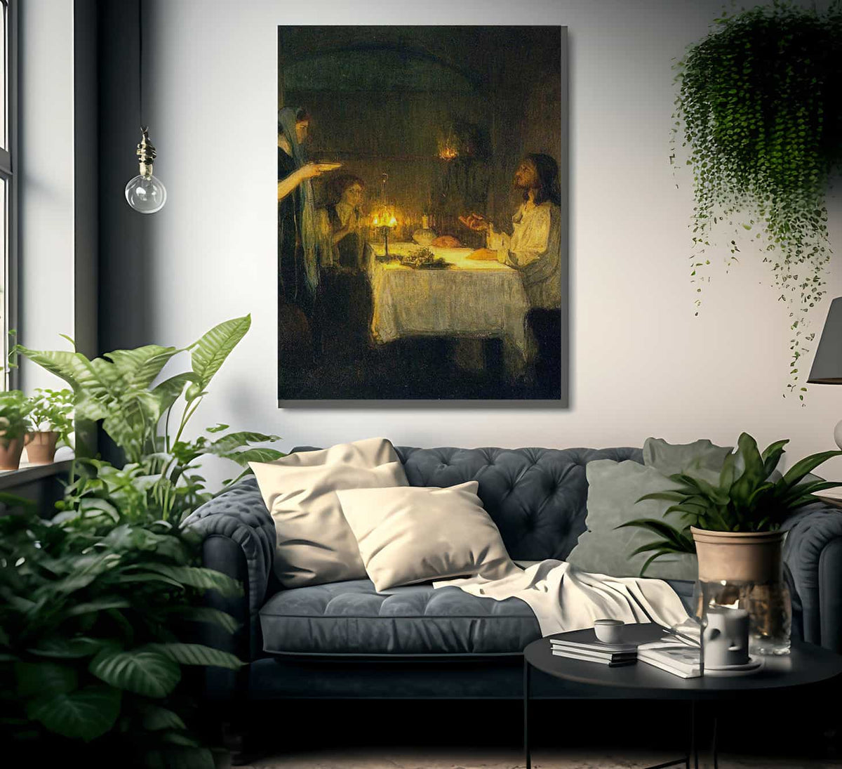 Christ At The Home Of Mary And Martha By Henry Ossawa Tanner Fine Art Print