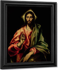 Christ Blessing By El Greco Fine Art Print