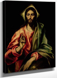 Christ Blessing By El Greco Fine Art Print