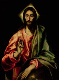 Christ Blessing By El Greco Fine Art Print