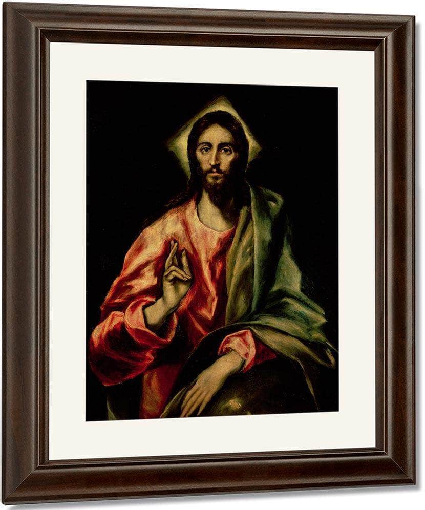 Christ Blessing By El Greco Fine Art Print