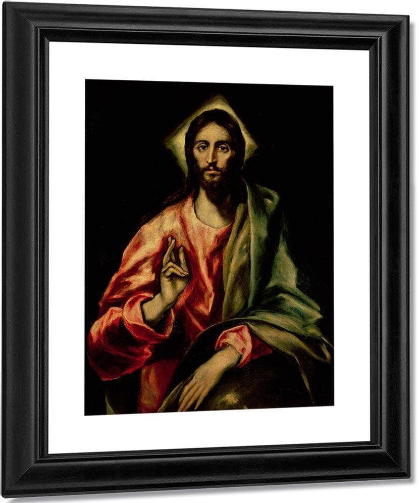 Christ Blessing By El Greco Fine Art Print