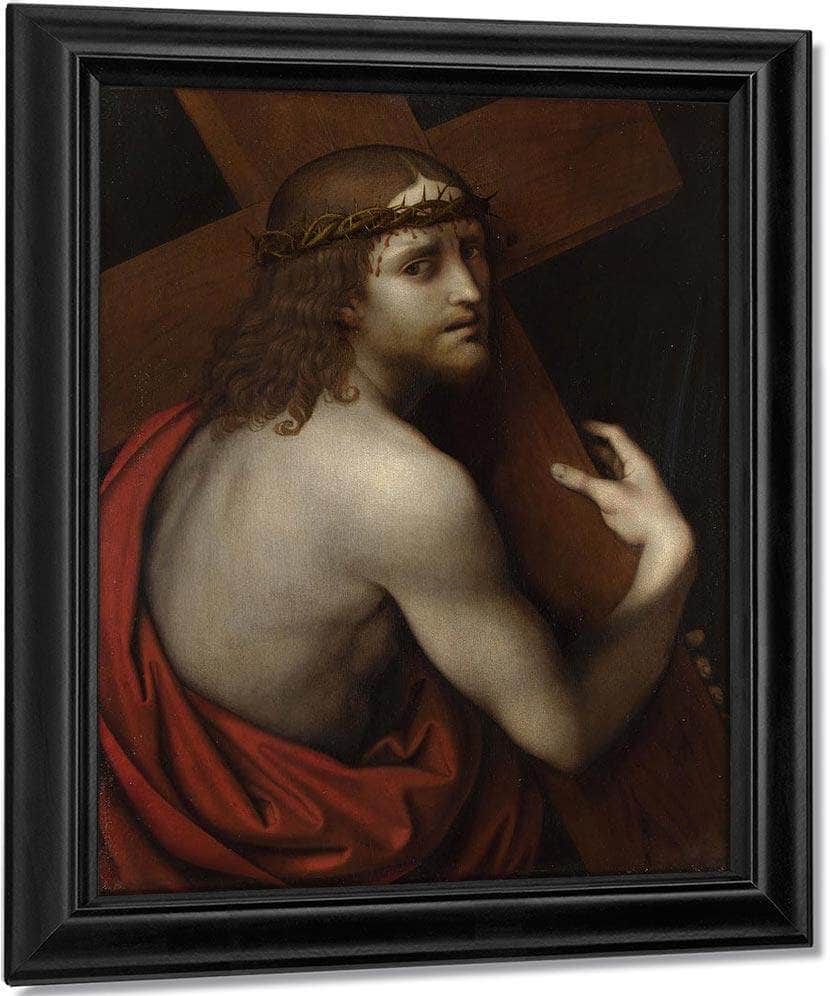 Christ Carrying His Cross Scaled Down By Giampietrino Fine Art Print