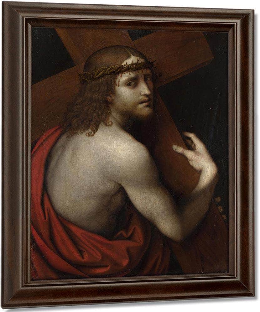 Christ Carrying His Cross Scaled Down By Giampietrino Fine Art Print