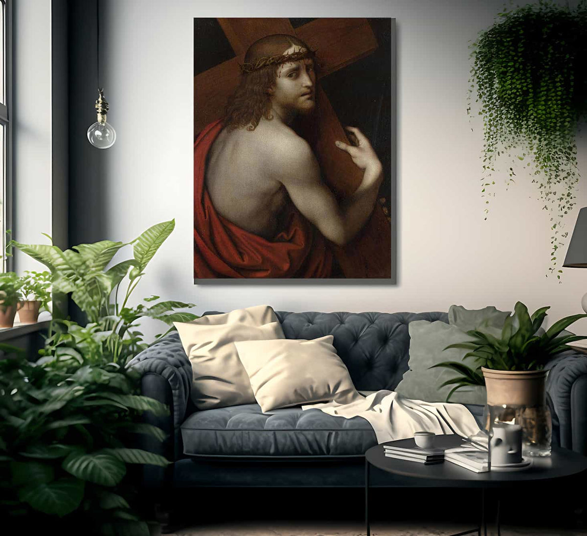 Christ Carrying His Cross Scaled Down By Giampietrino Fine Art Print
