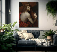 Christ Carrying His Cross Scaled Down By Giampietrino Fine Art Print