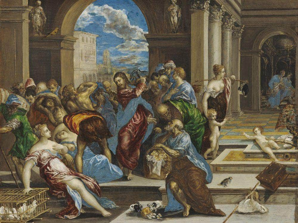 Christ Cleansing The Temple By El Greco Fine Art Print