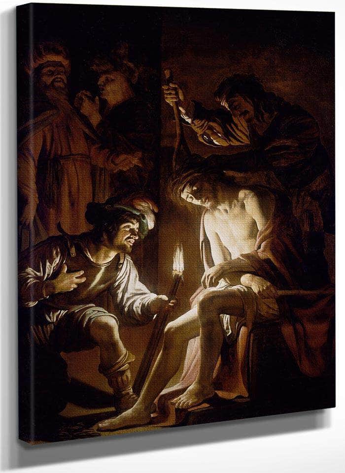 Christ Crowned With Thorns By Gerrit Van Honthorst Fine Art Print