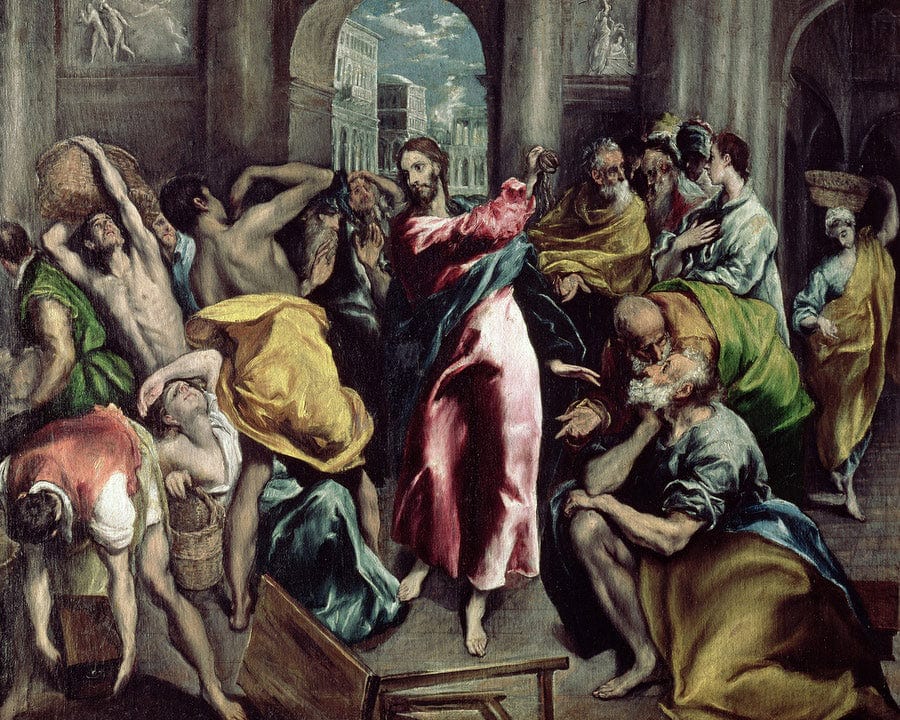 Christ Driving The Traders From The Temple By El Greco Fine Art Print