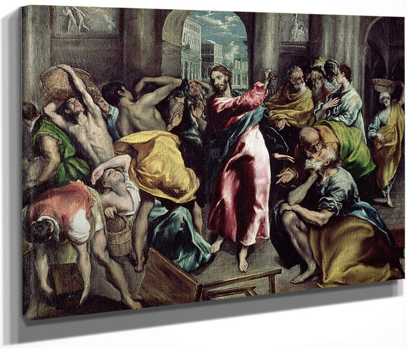 Christ Driving The Traders From The Temple By El Greco Fine Art Print