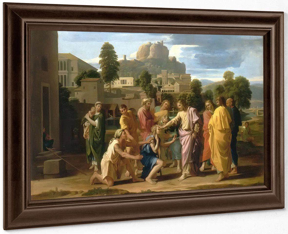 Christ Healing The Blind By Nicholas Poussin Fine Art Print