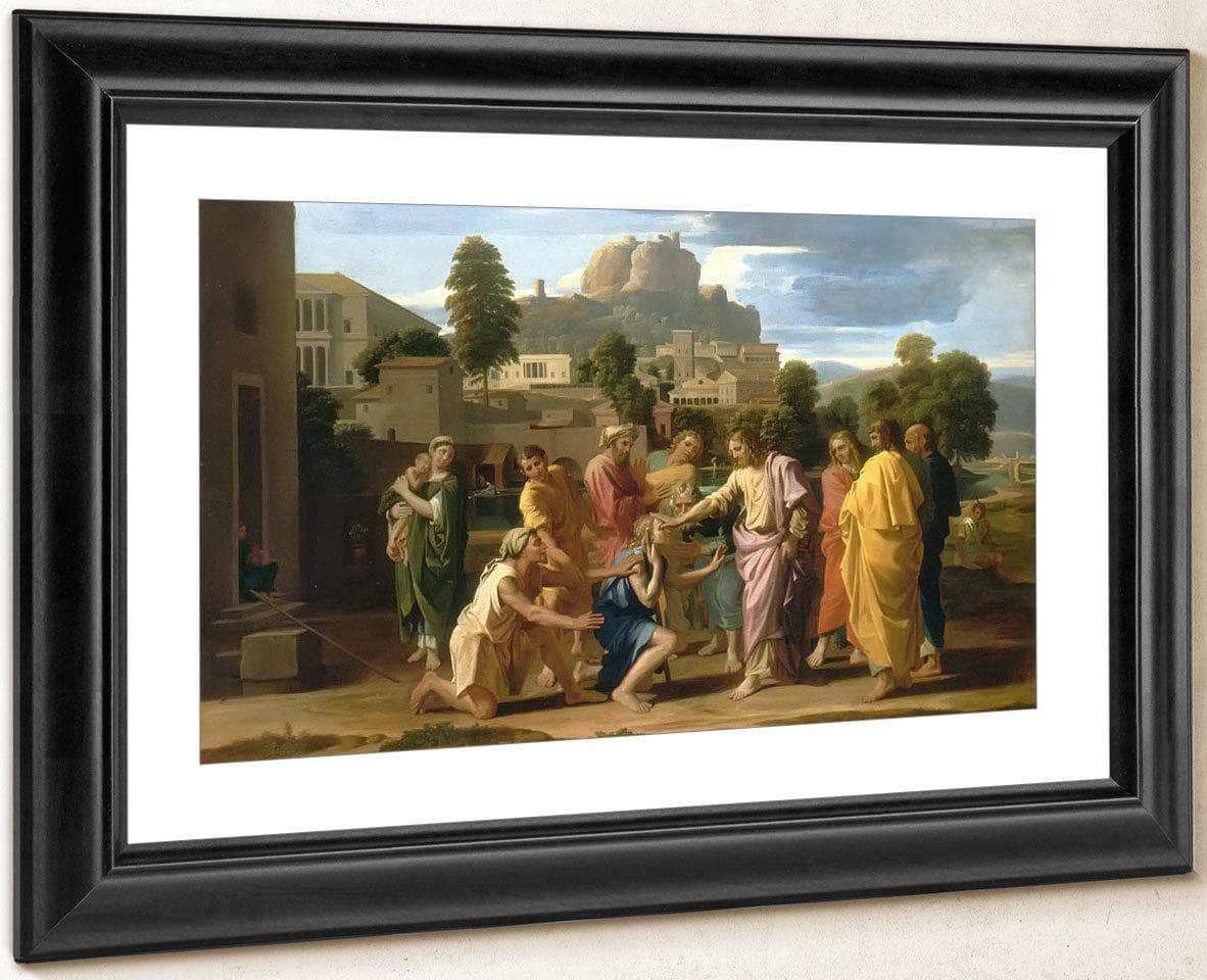 Christ Healing The Blind By Nicholas Poussin Fine Art Print