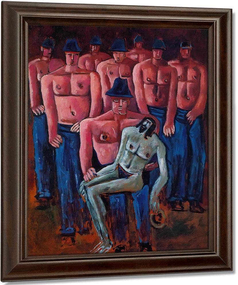 Christ Held My Half Naked Men By Marsden Hartley Fine Art Print