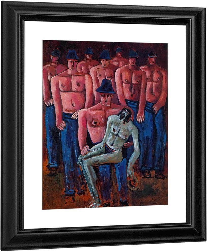Christ Held My Half Naked Men By Marsden Hartley Fine Art Print