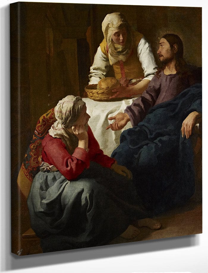 Christ In The House Of Martha And Mary 1656 By Johannes Vermeer Fine Art Print