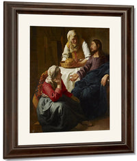 Christ In The House Of Martha And Mary 1656 By Johannes Vermeer Fine Art Print