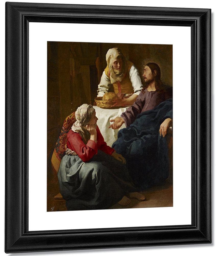 Christ In The House Of Martha And Mary 1656 By Johannes Vermeer Fine Art Print