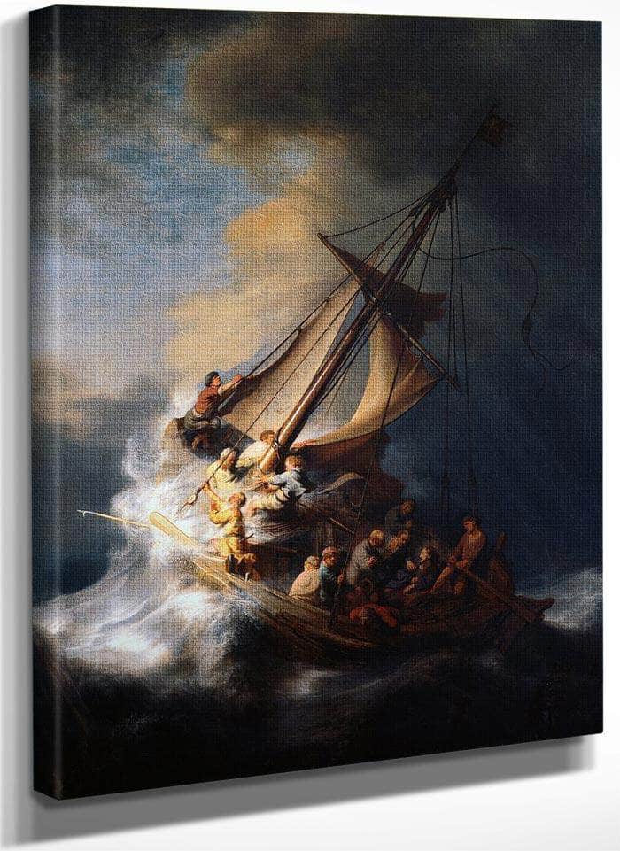 Christ In The Storm On The Sea Of Galilee 1633 By Rembrandt Fine Art Print