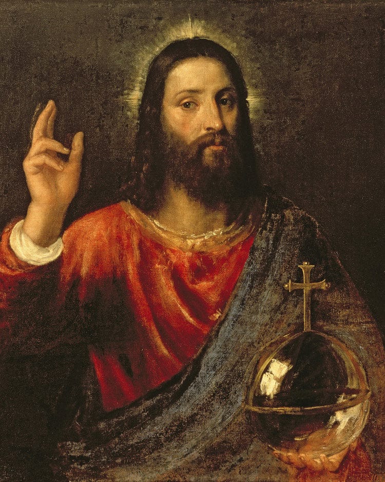 Christ Saviour By Titian Fine Art Print