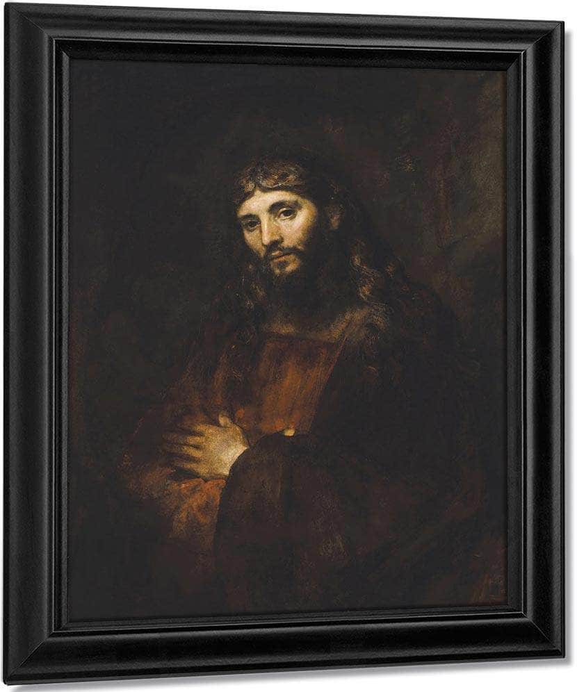Christ With Arms Folded By Rembrandt Fine Art Print