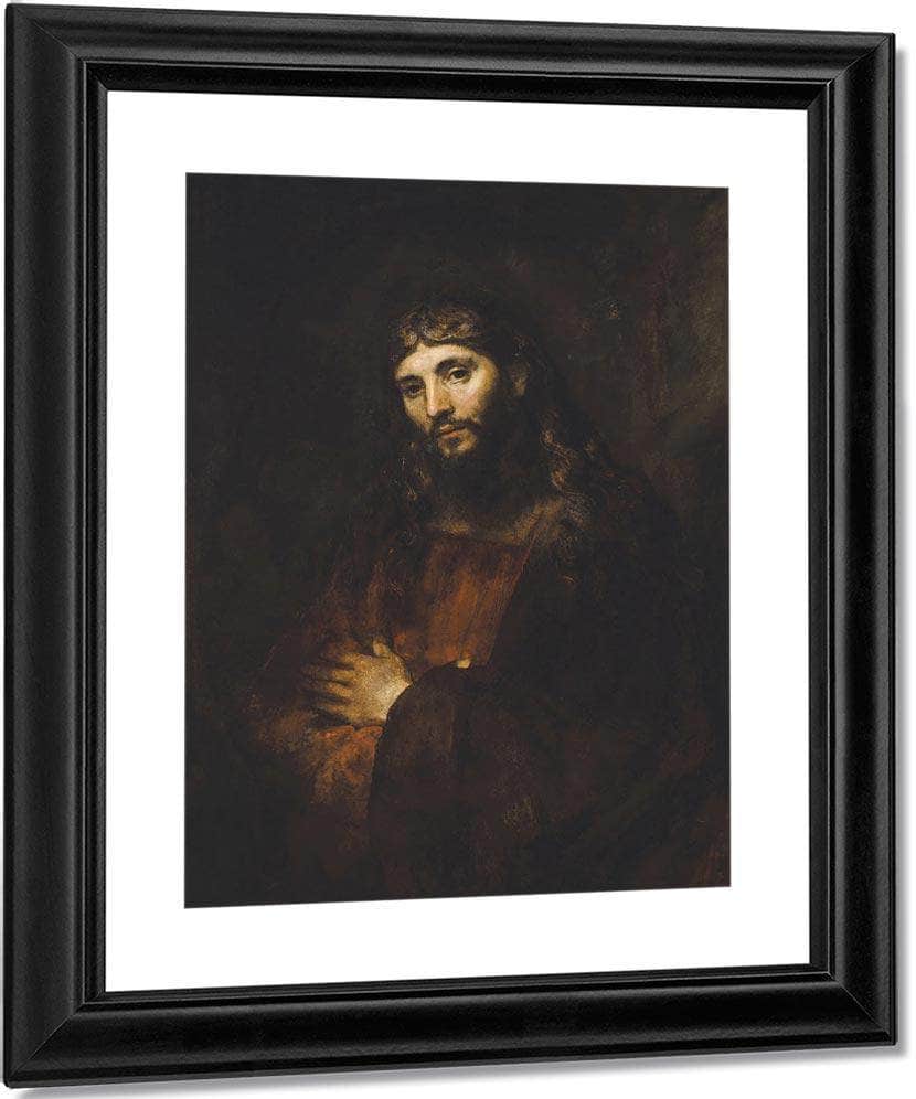 Christ With Arms Folded By Rembrandt Fine Art Print