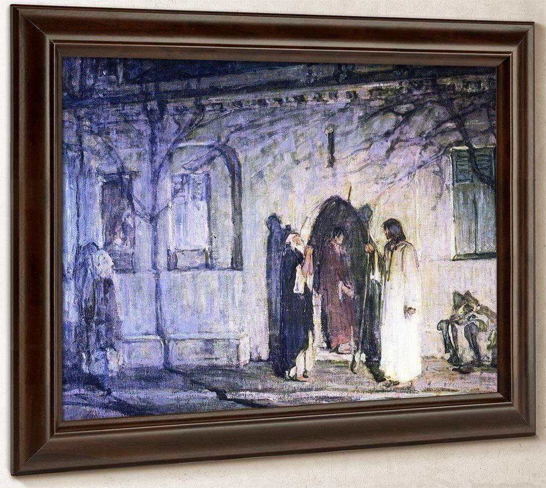 Christ With The Canaanite Woman And Her Daughter By Henry Ossawa Tanner Fine Art Print