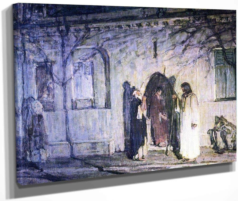 Christ With The Canaanite Woman And Her Daughter By Henry Ossawa Tanner Fine Art Print