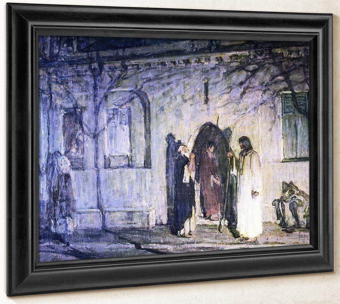 Christ With The Canaanite Woman And Her Daughter By Henry Ossawa Tanner Fine Art Print
