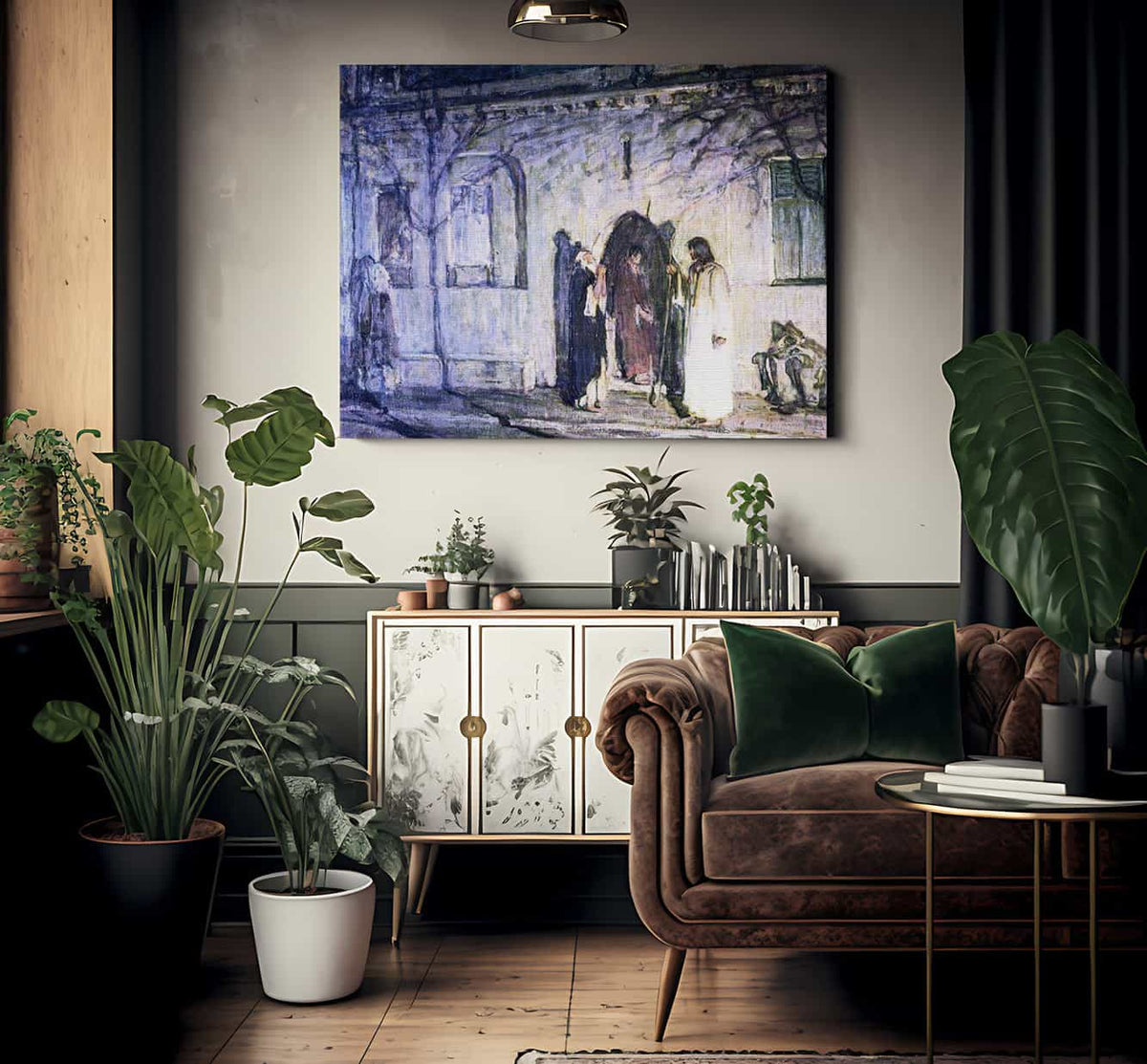 Christ With The Canaanite Woman And Her Daughter By Henry Ossawa Tanner Fine Art Print