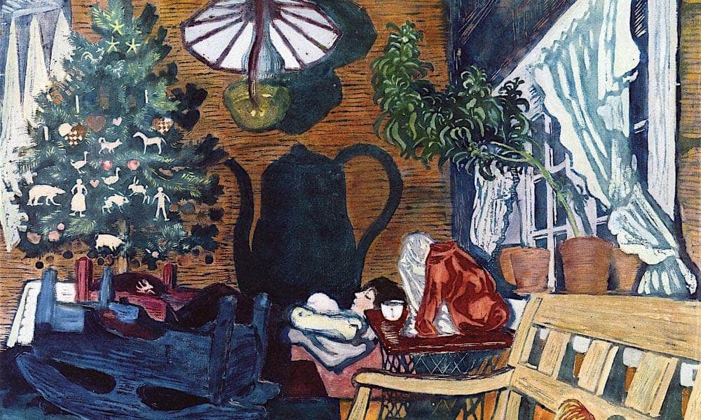 Christmas Eve And Sandalstrand By Nicolai Astrup Fine Art Print