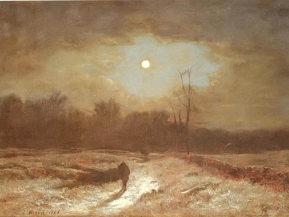 Christmas Eve (Winter Moonlight) By George Inness Fine Art Print