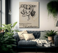 Christmas Greeting Card Preliminary By Arthur Rackham Fine Art Print