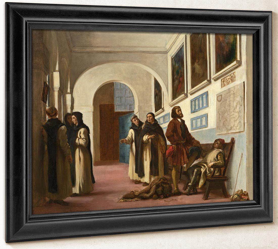 Christopher Columbus And His Son At La Rabida Eugene Delacroix Fine Art Print