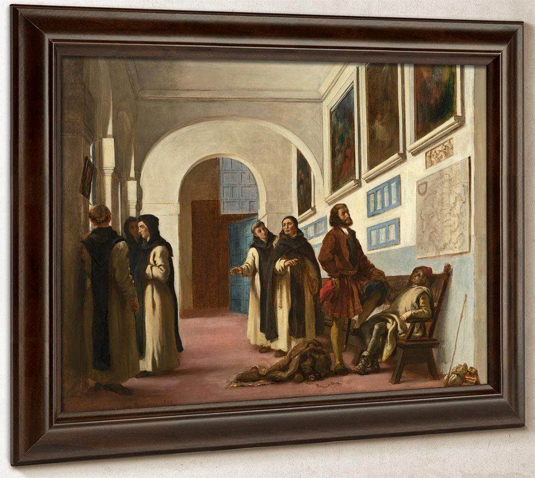 Christopher Columbus And His Son At La Rabida Eugene Delacroix Fine Art Print