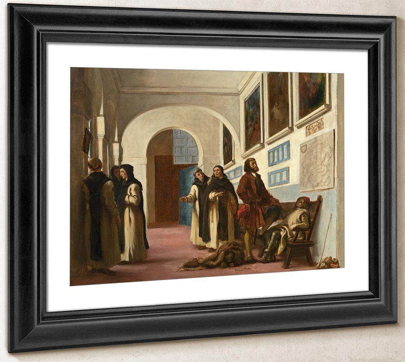 Christopher Columbus And His Son At La Rabida Eugene Delacroix Fine Art Print