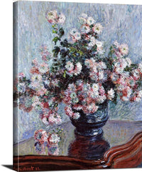 Chrysanthemums Painting Claude Monet Canvas Art Fine Art Print