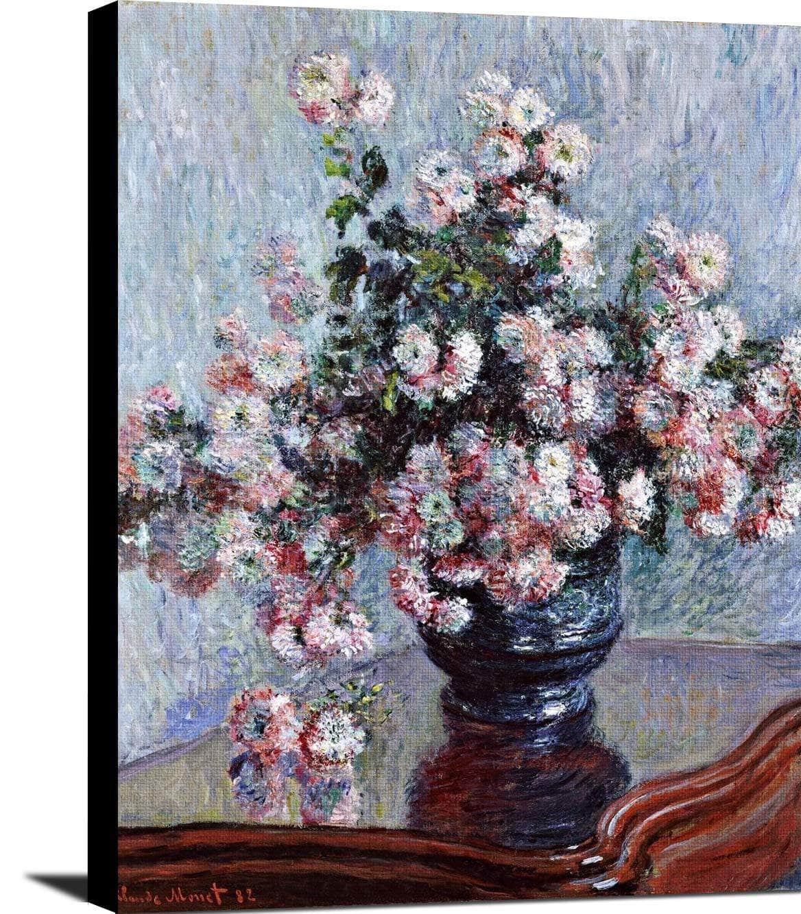 Chrysanthemums Painting Claude Monet Canvas Art Fine Art Print