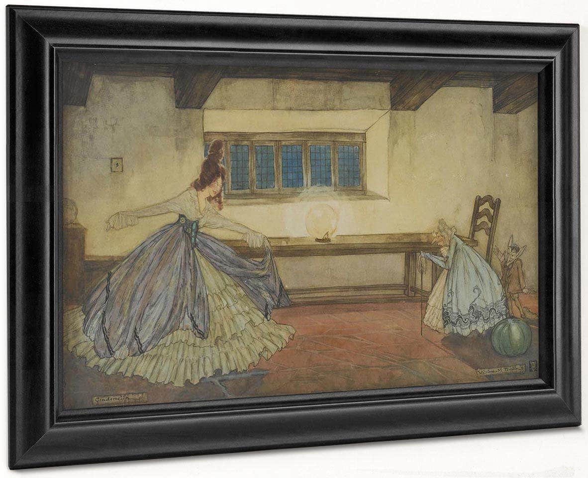 Cinderella Book Illustration By Arthur Rackham Fine Art Print