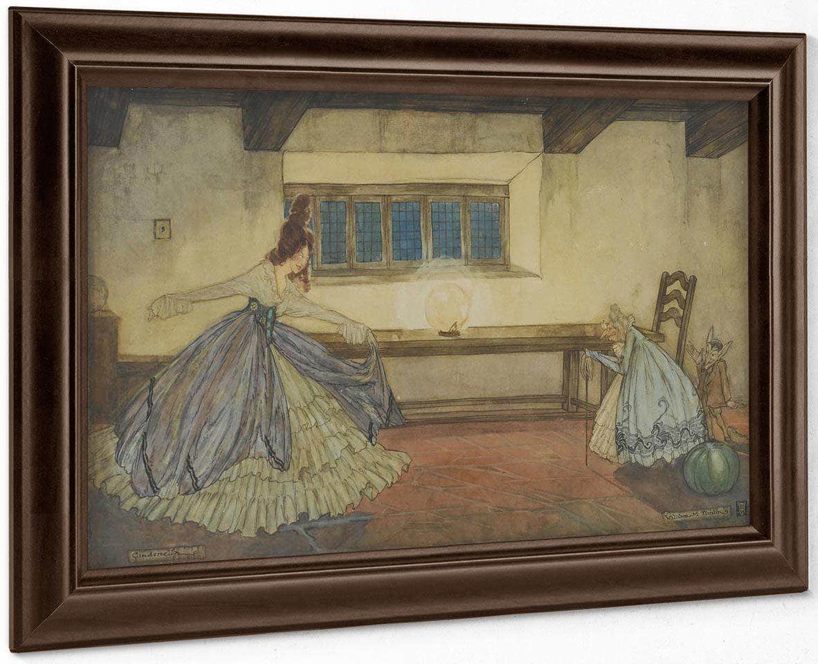 Cinderella Book Illustration By Arthur Rackham Fine Art Print