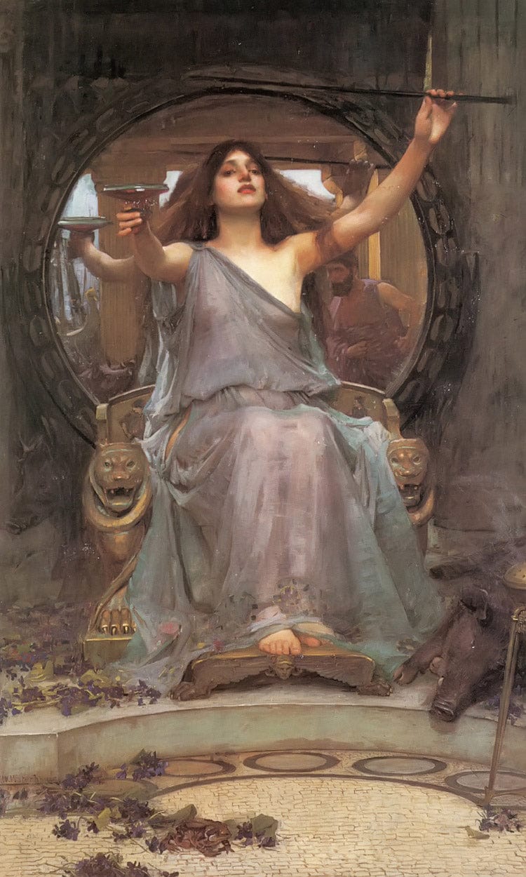 Circe Offering The Cup To Odysseus By John Waterhouse Fine Art Print