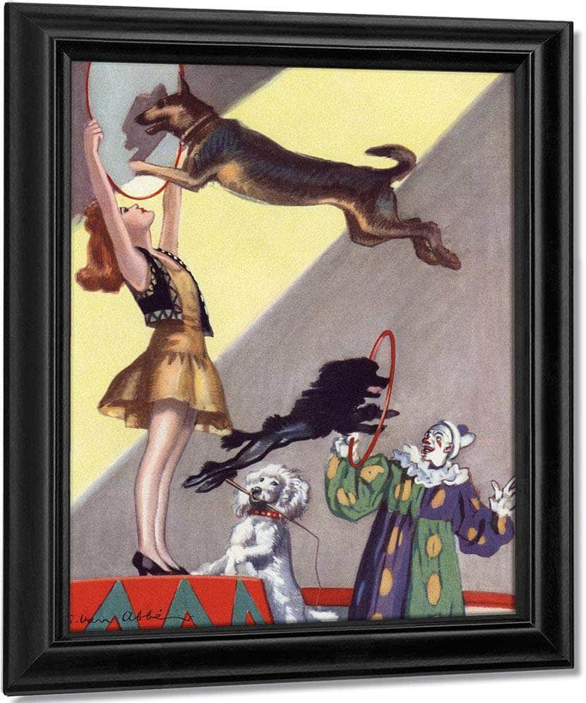 Circus Dog Act By Salomon Van Abbe Fine Art Print