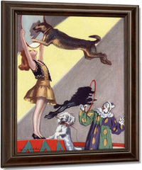 Circus Dog Act By Salomon Van Abbe Fine Art Print