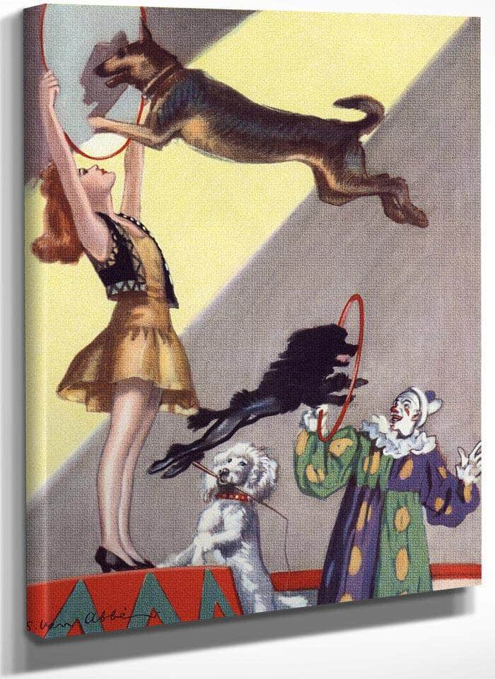 Circus Dog Act By Salomon Van Abbe Fine Art Print