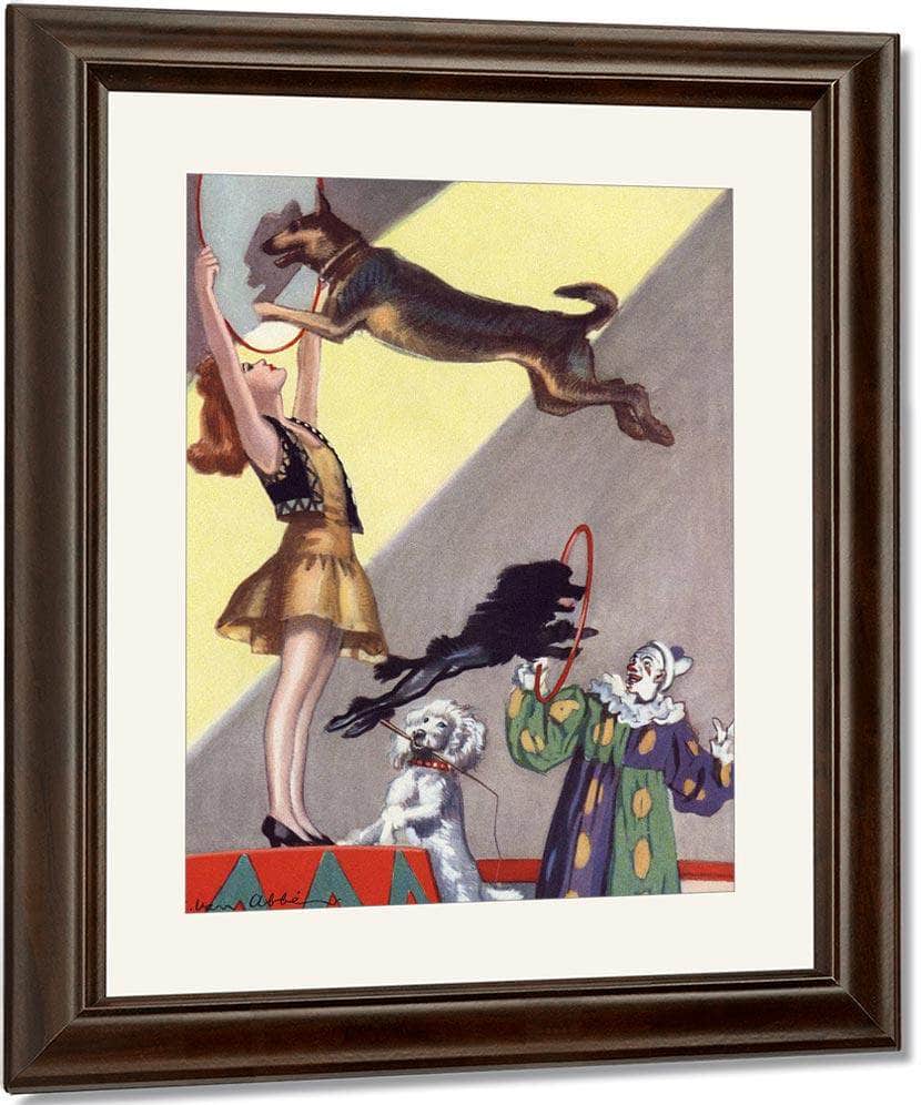 Circus Dog Act By Salomon Van Abbe Fine Art Print